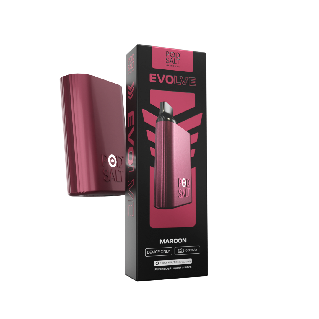 Pod Salt Evolve Box Maroon Pod Salt Evolve Box Maroon