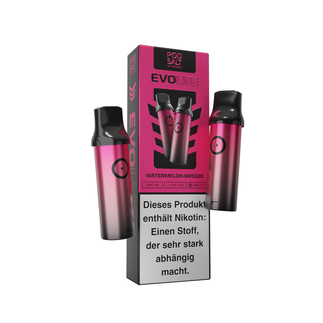 Pod Salt Evolve - Watermelon Breeze 2x2ml Pod - 20mg/ml Pod Salt Evolve - Watermelon Breeze 2x2ml Pod - 20mg/ml