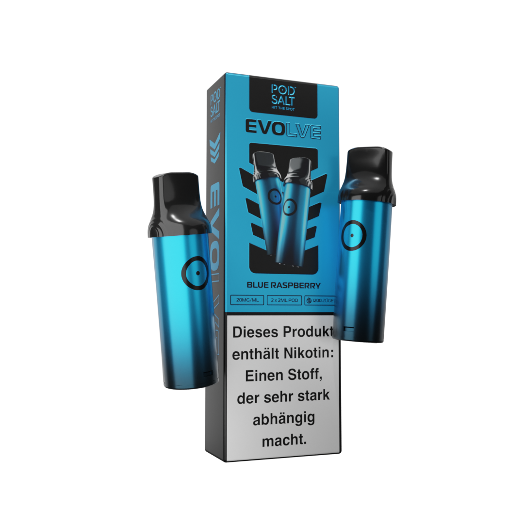 Pod Salt Evolve - Blue Raspberry 2x2ml Pod - 20mg/ml Pod Salt Evolve - Blue Raspberry 2x2ml Pod - 20mg/ml