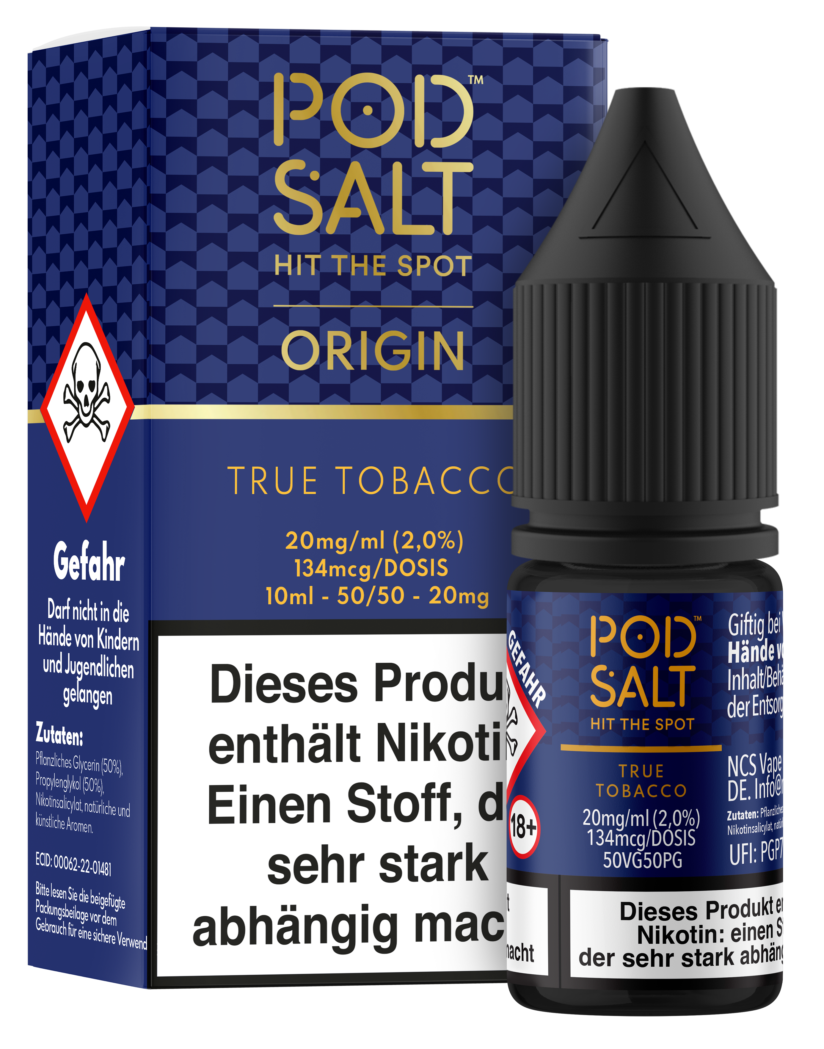 True Tobacco.png Pod Salt Origin - True Tobacco 10 ml