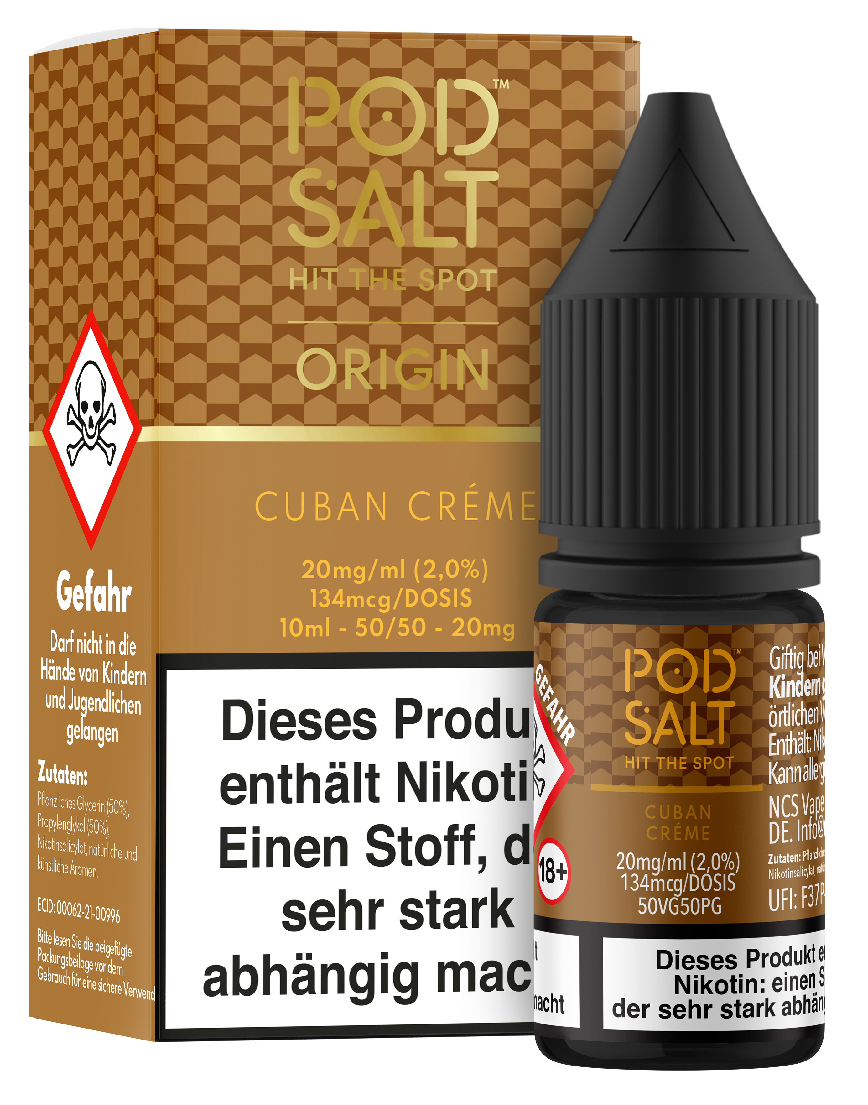 Cuban Creme.png Pod Salt Origin - Cuban Creme 10 ml