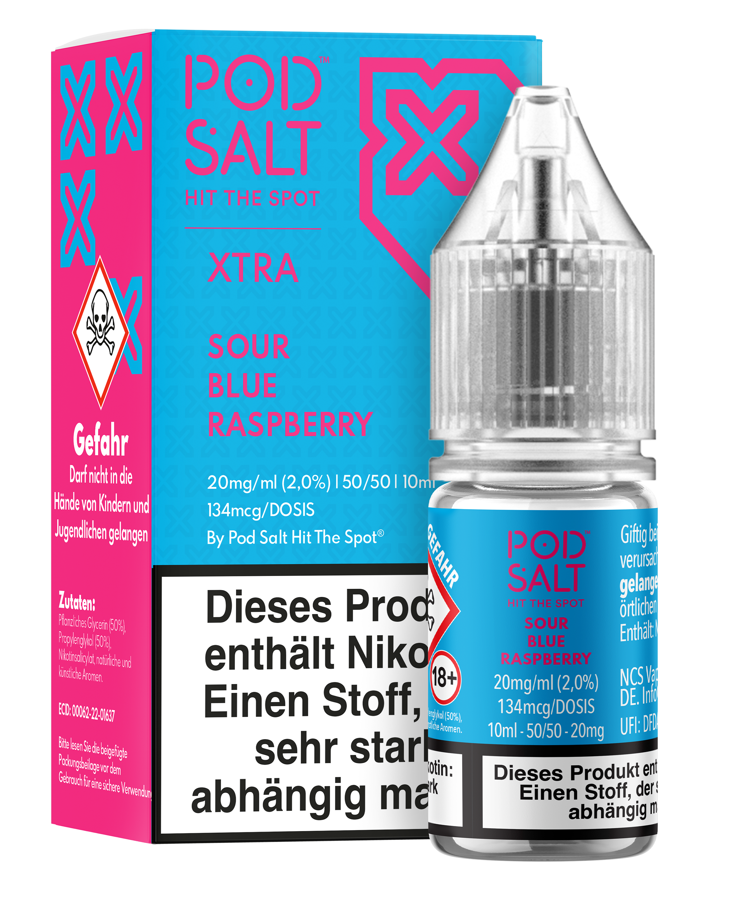 Pod Salt Xtra - Sour Blue Raspberry 10 ml