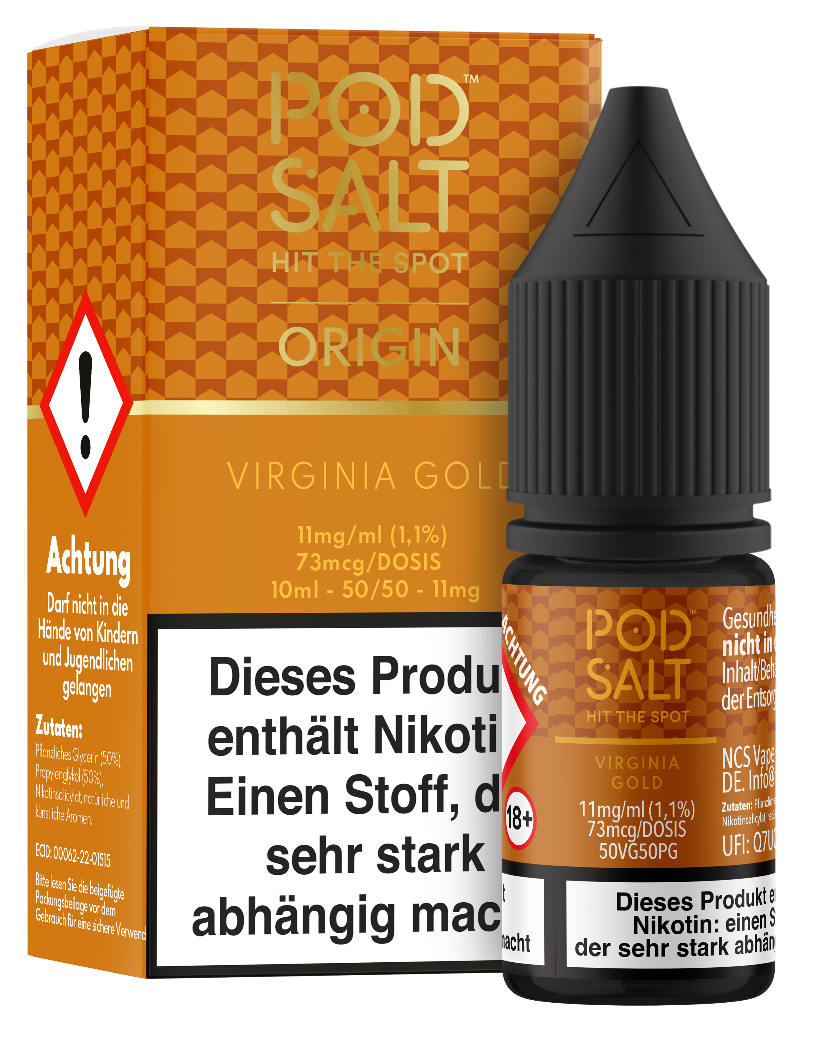 Pod Salt Origin - Virginia Gold 10 ml Pod Salt Origin - Virginia Gold 10 ml