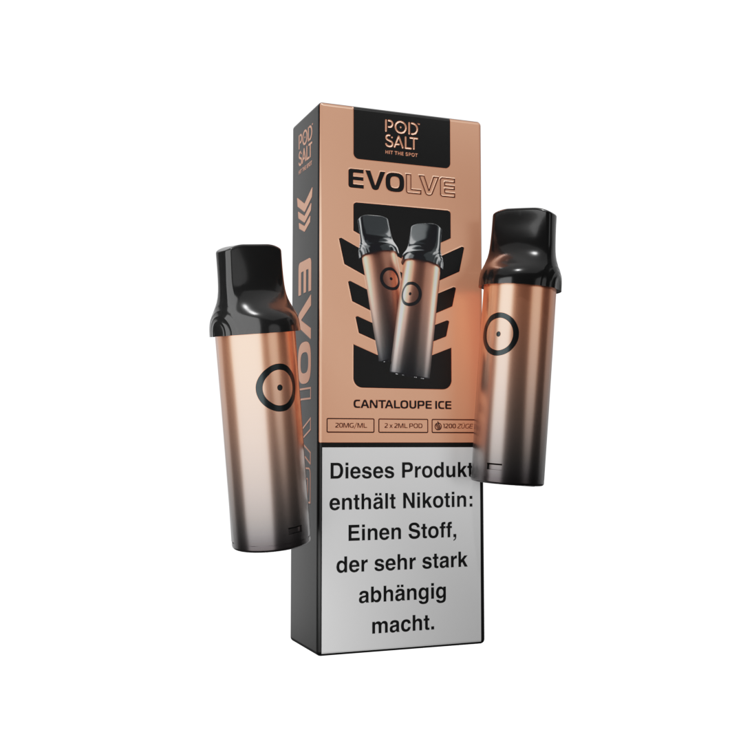 Pod Salt Evolve - Cantaloupe Ice 2x2ml Pod - 20mg/ml Pod Salt Evolve - Cantaloupe Ice 2x2ml Pod - 20mg/ml