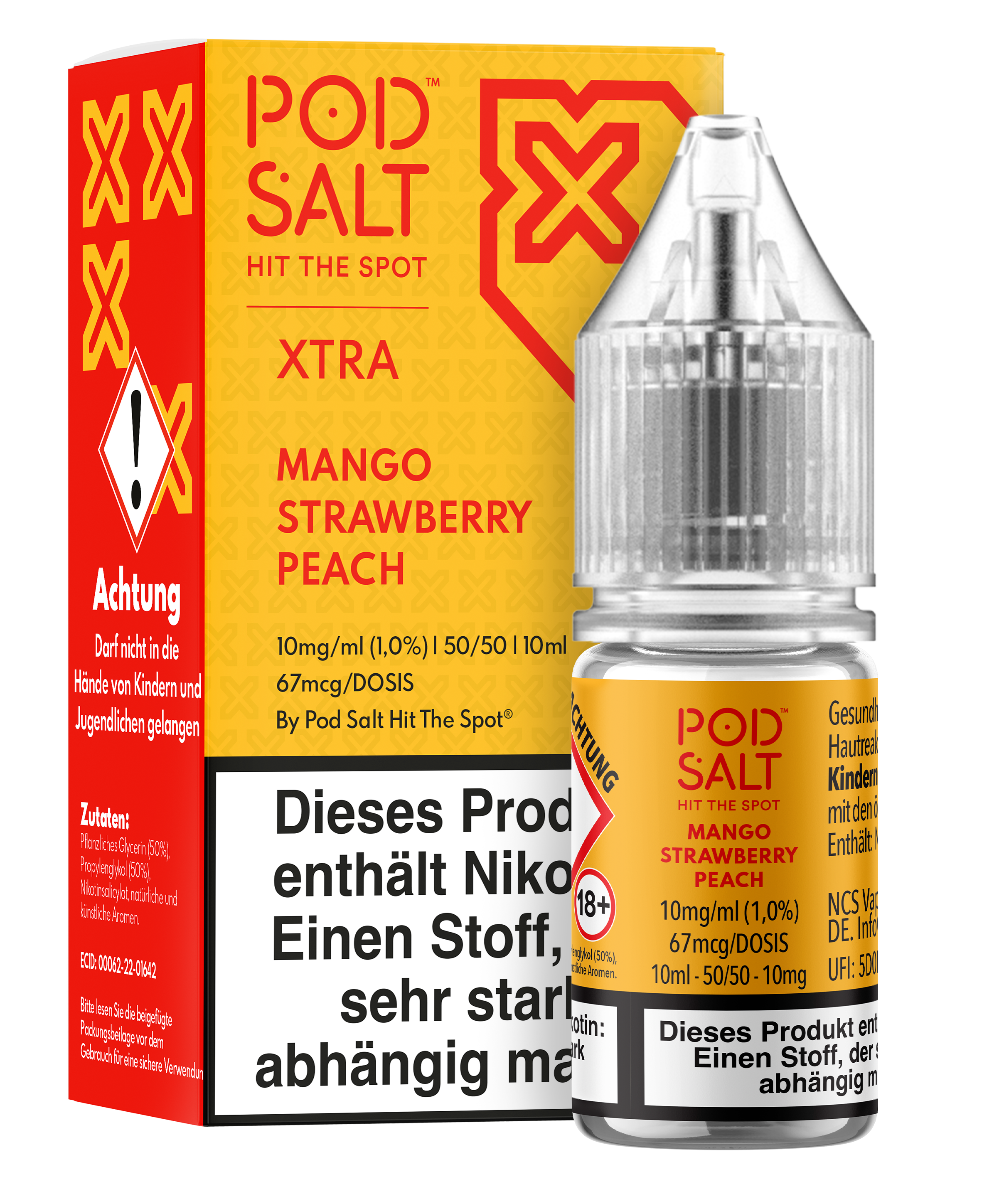 Pod Salt Xtra - Mango Strawberry Peach 10 ml