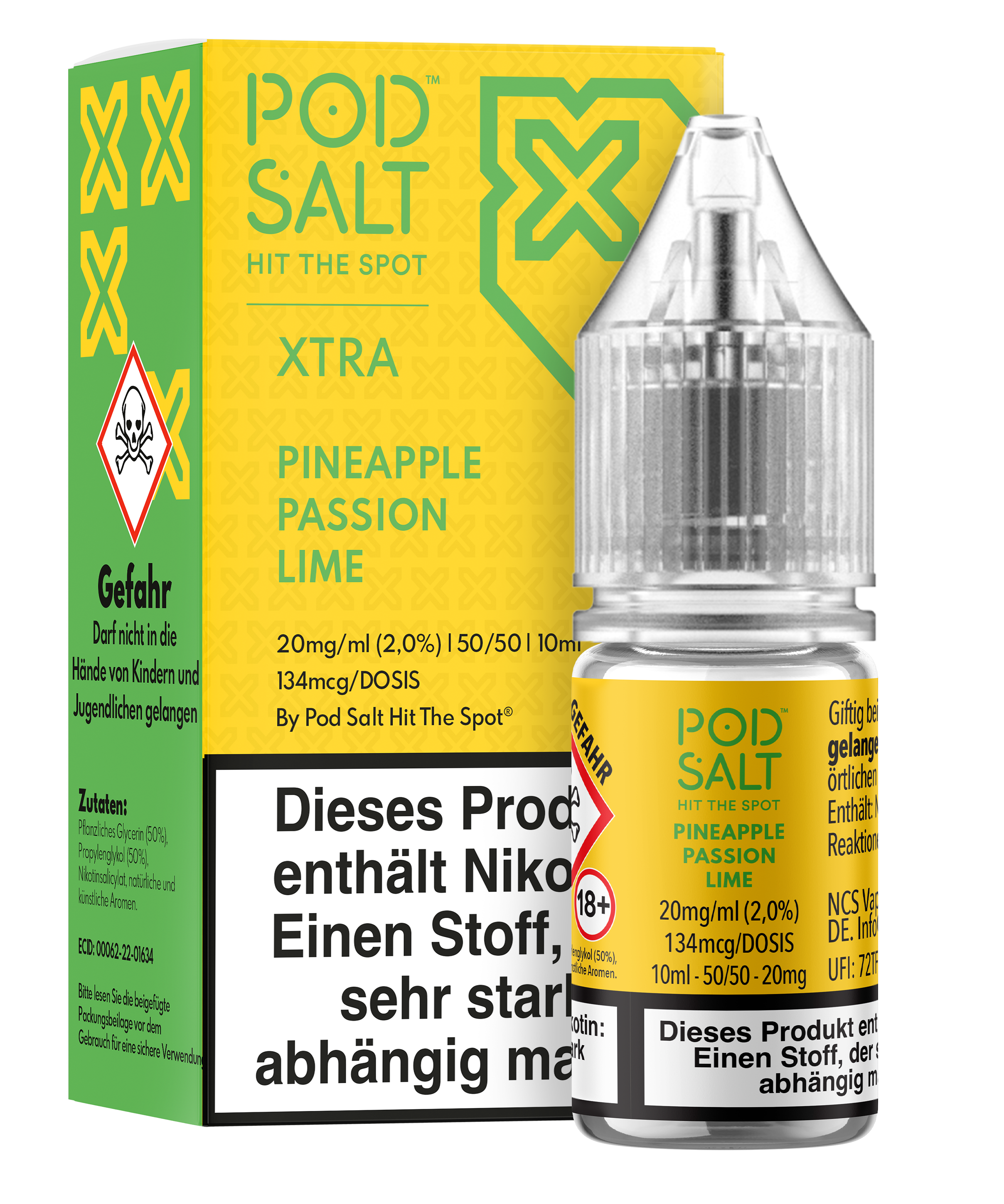 Pod Salt Xtra - Pineapple Passion Lime 10 ml