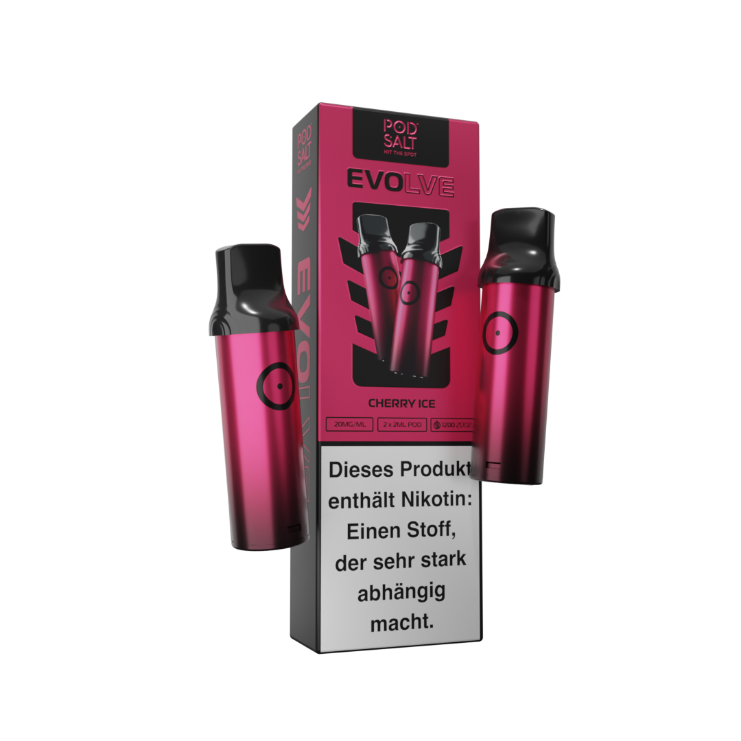 Pod Salt Evolve - Cherry Ice 2x2ml Pod - 20mg/ml Pod Salt Evolve - Cherry Ice 2x2ml Pod - 20mg/ml