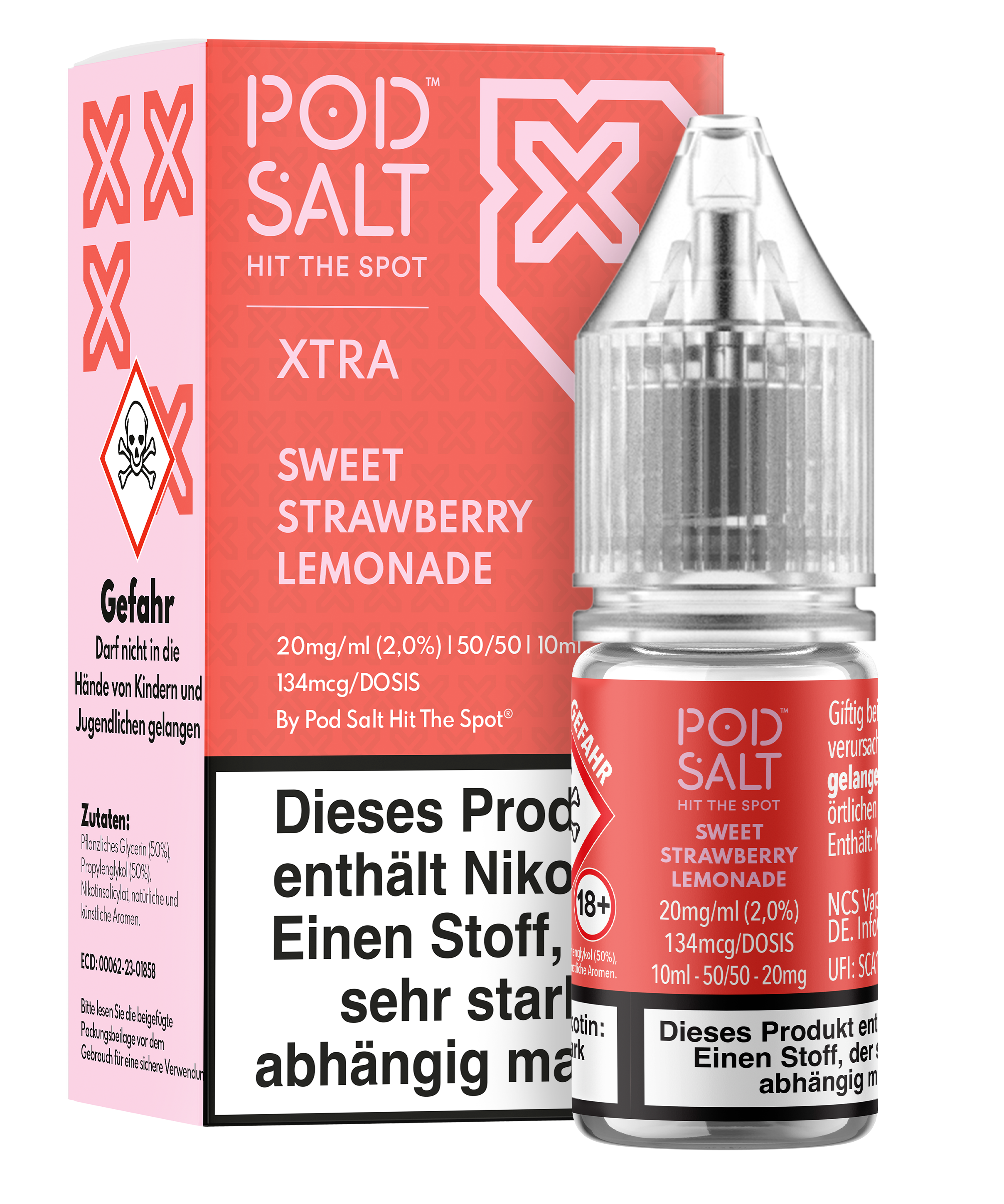 Pod Salt Xtra - Sweet Strawberry Lemonade 10 ml